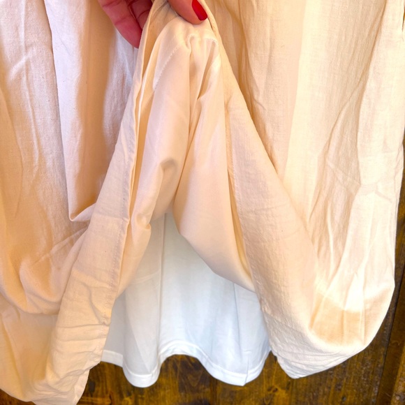 ROOLEE Cream Linen Cotton Dress Embroidered Orange Flowers Lace Trim XXXL NEW!!! - Picture 6 of 12